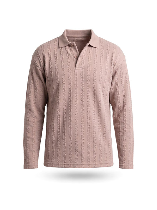 LINEAR JACQUARD POLO T SHIRT F/S