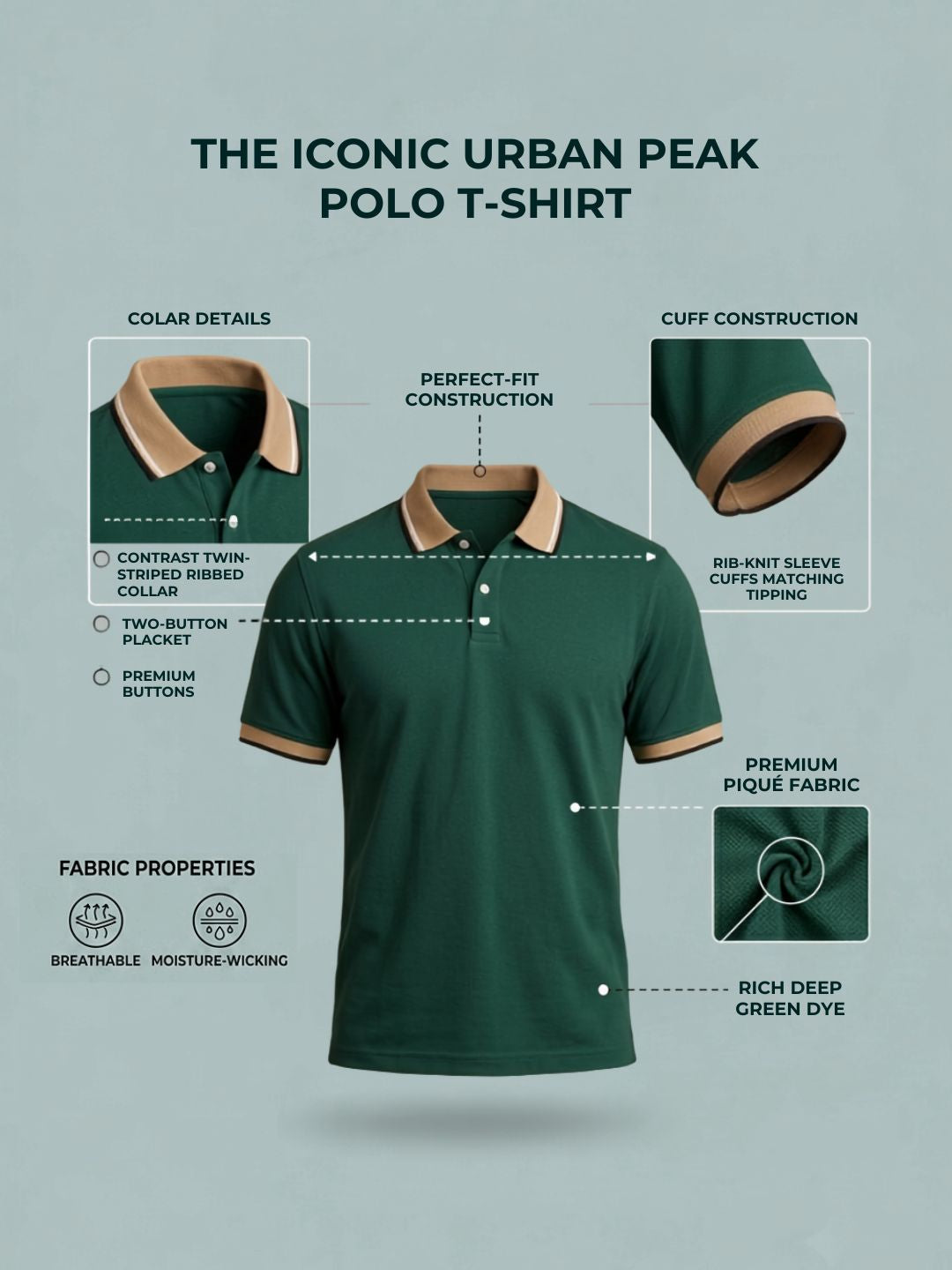 THE ICONIC URBAN PEAK POLO T-SHIRT