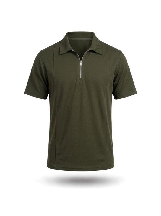THE HEIRLOOM QUARTER-ZIP POLO T-SHIRT