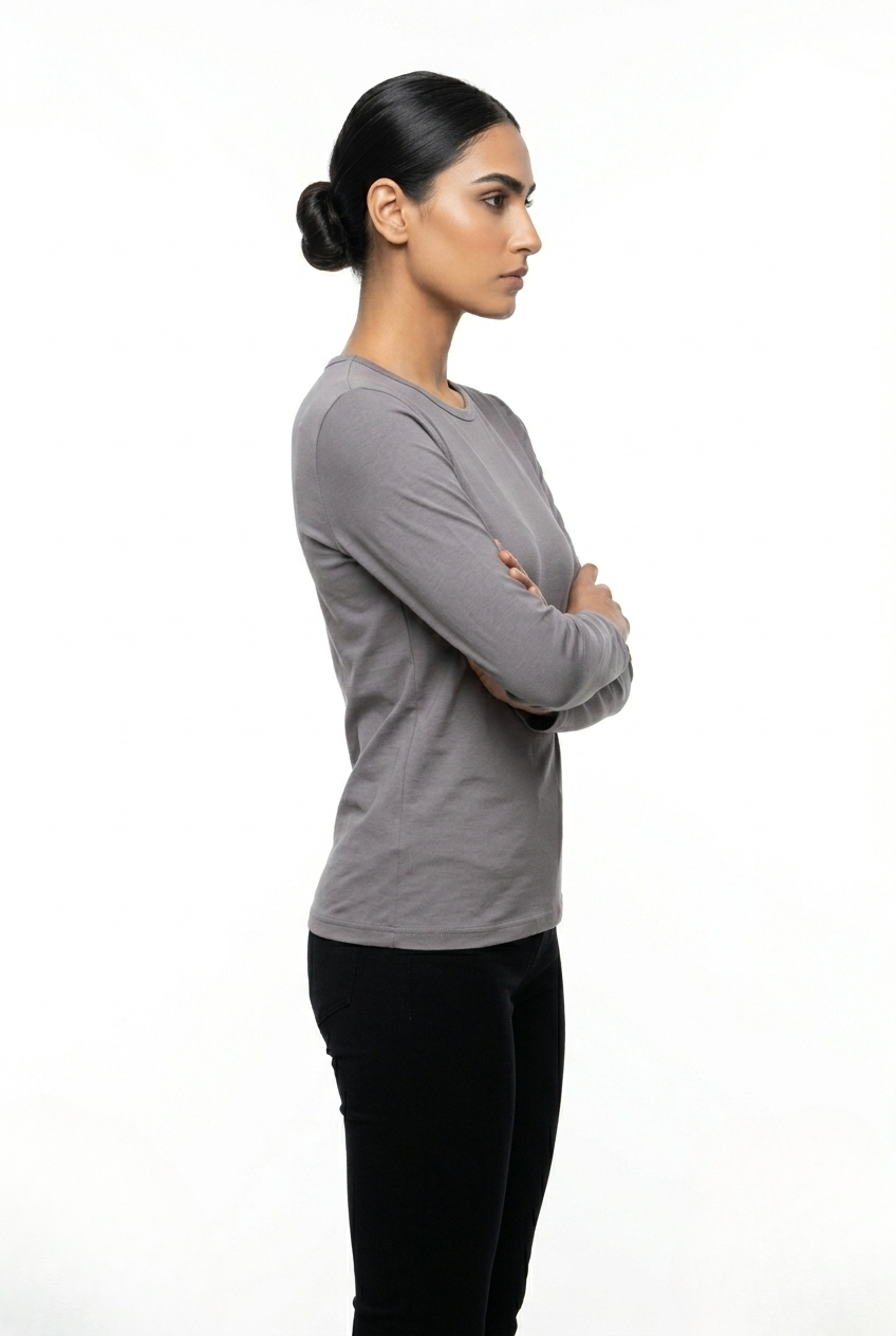 SCOOP CREW NECK FULL SLEEVE TOP
