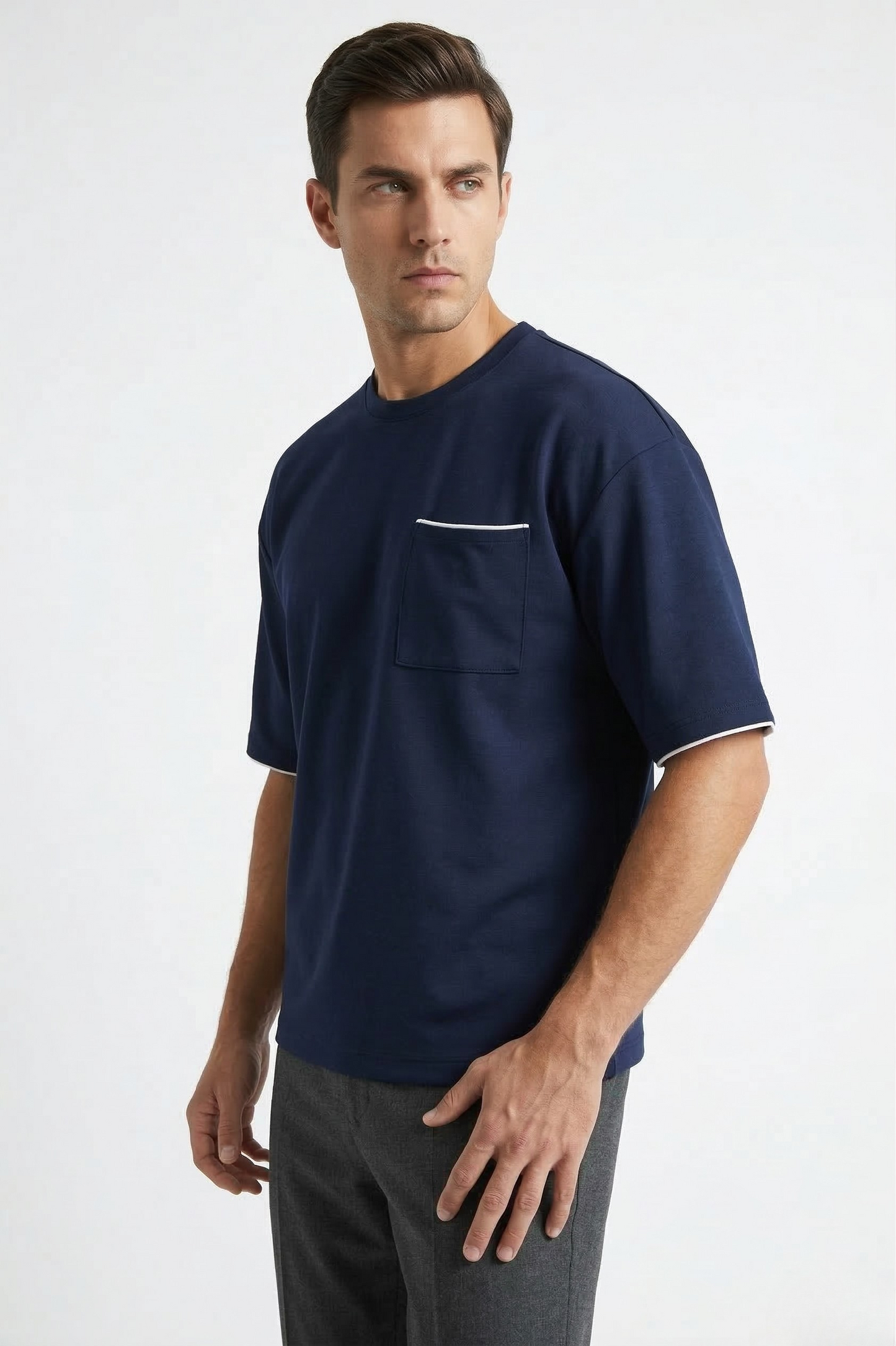 MIDNIGHT MANDARIN ROUND NECK T-SHIRT