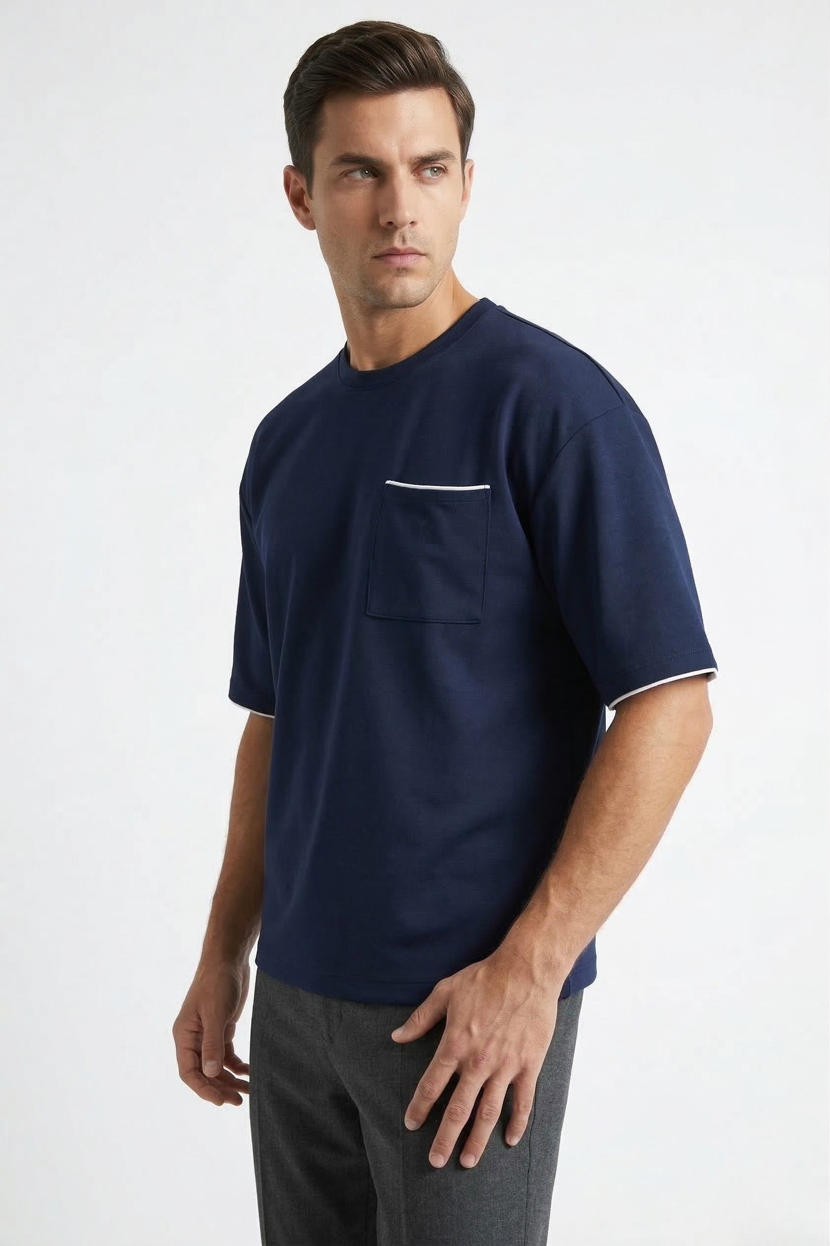 MIDNIGHT MANDARIN ROUND NECK T-SHIRT