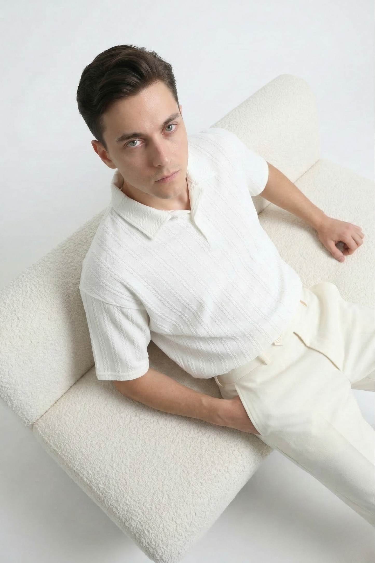 LINEAR JACQUARD POLO
