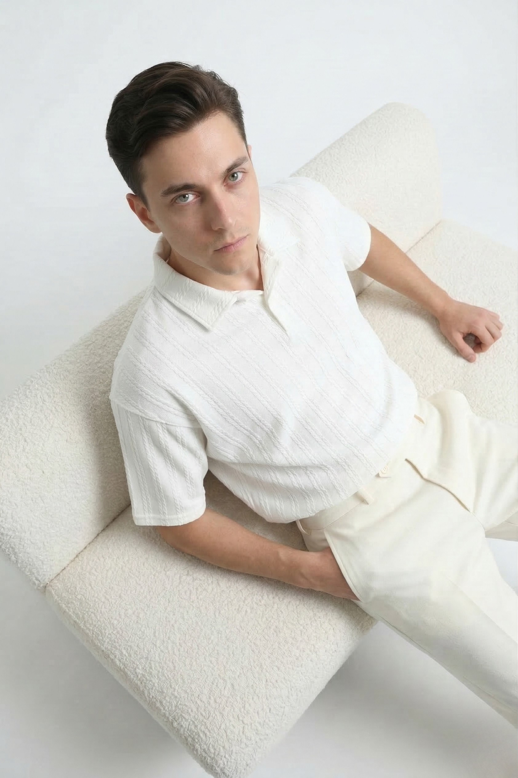 LINEAR JACQUARD POLO