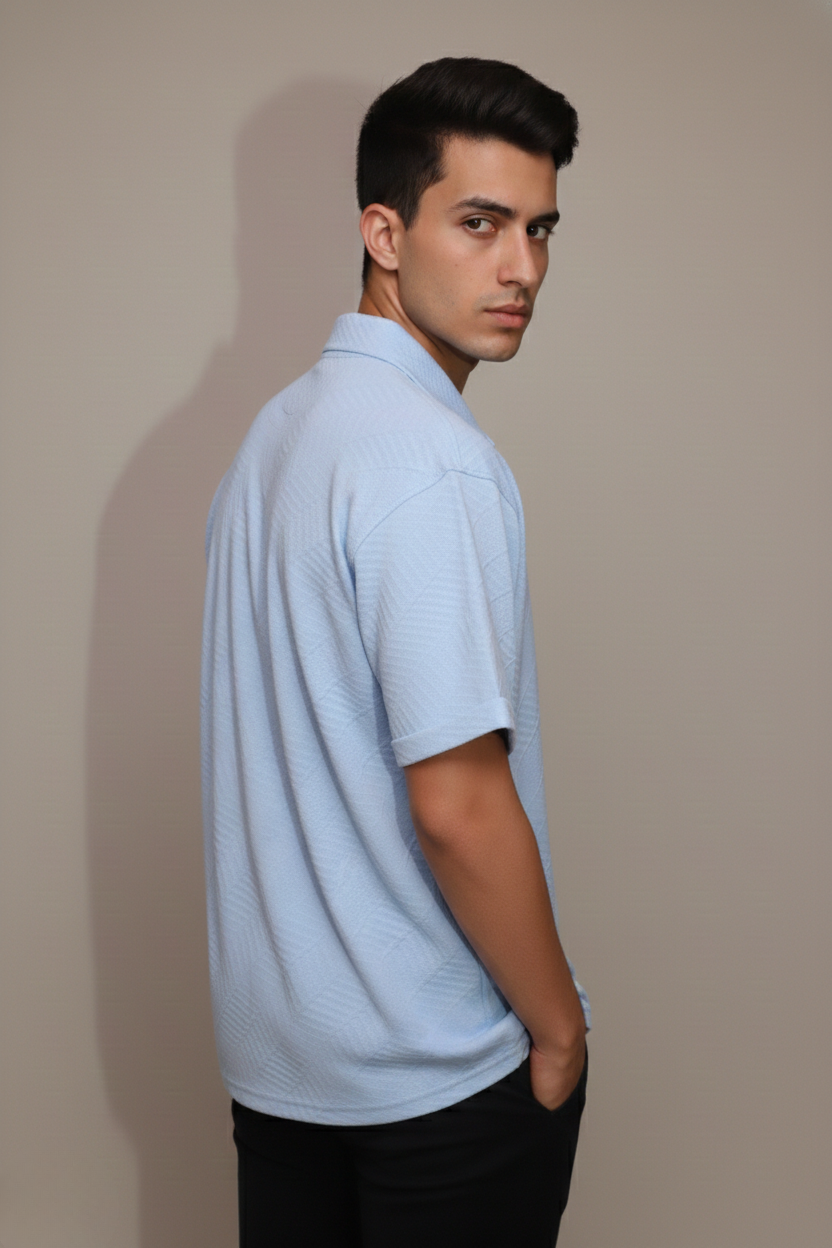 LINEAR JACQUARD POLO