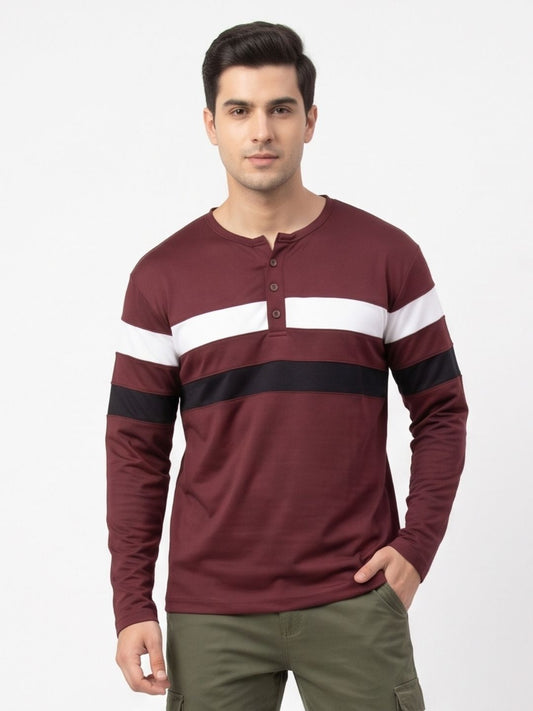 THE HERITAGE STRIPE HENLEY T-SHIRT
