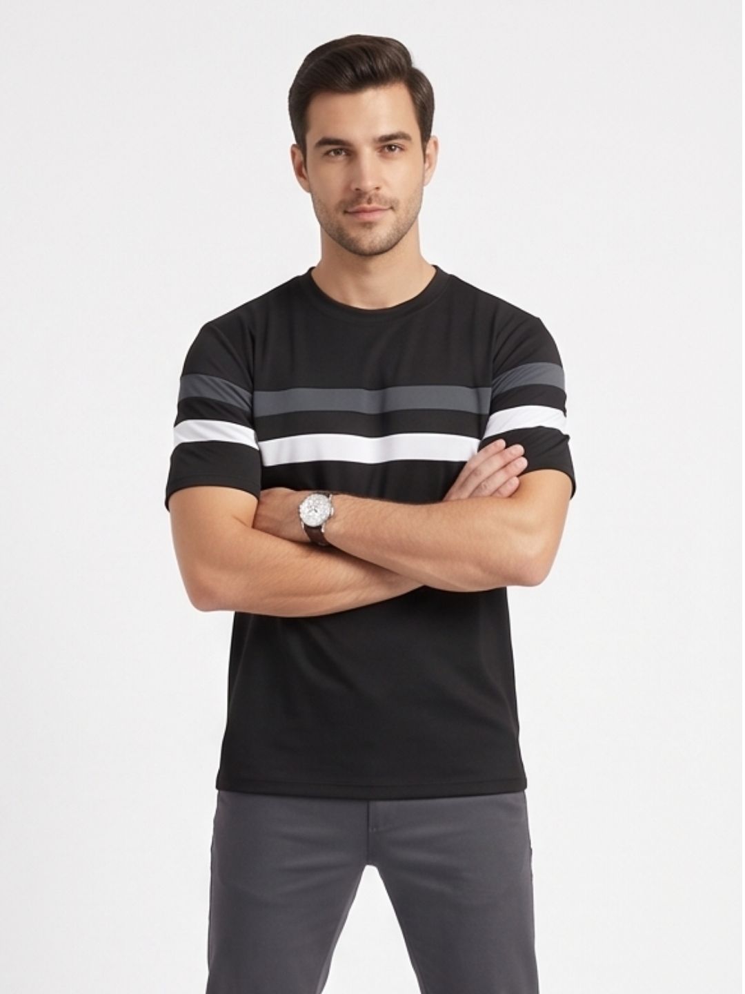 THE PARALLEL CREWNECK T-SHIRT