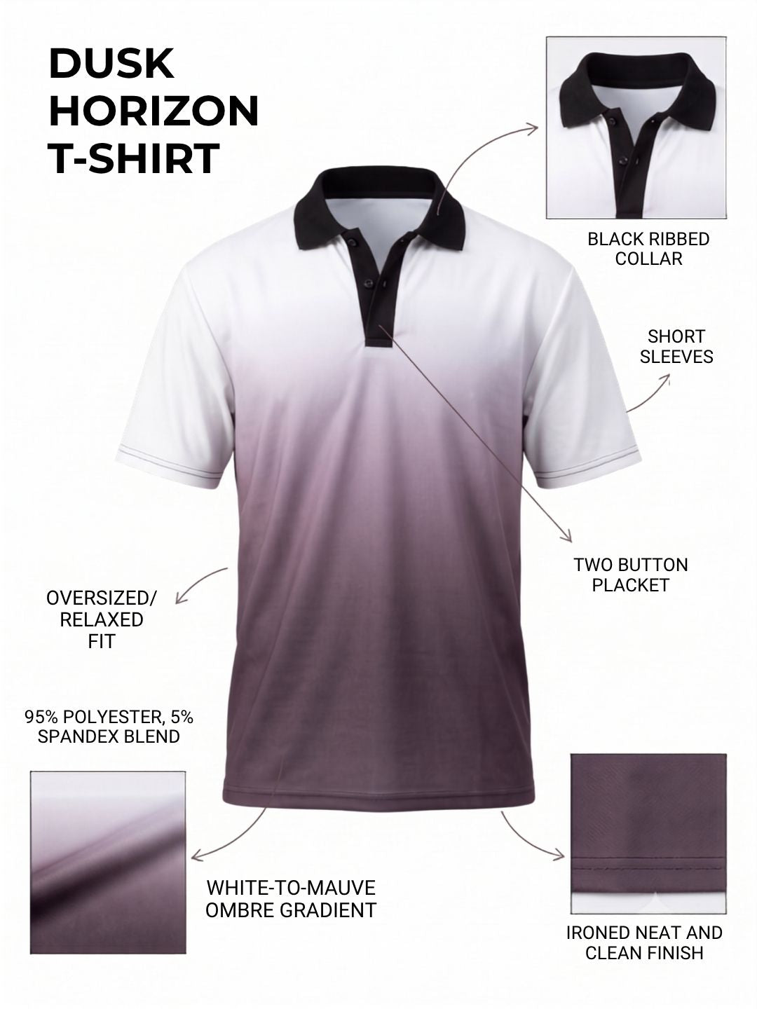 DUSK HORIZON T-SHIRT WINE