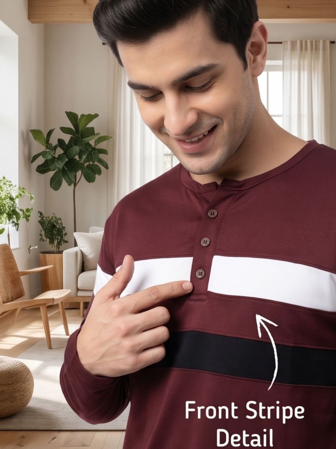 THE HERITAGE STRIPE HENLEY T-SHIRT