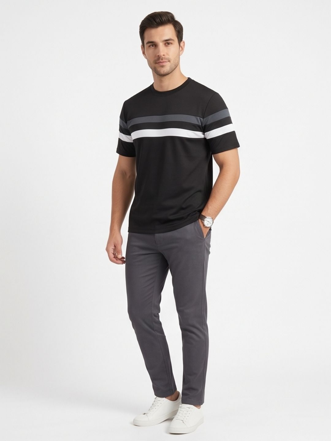 THE PARALLEL CREWNECK T-SHIRT
