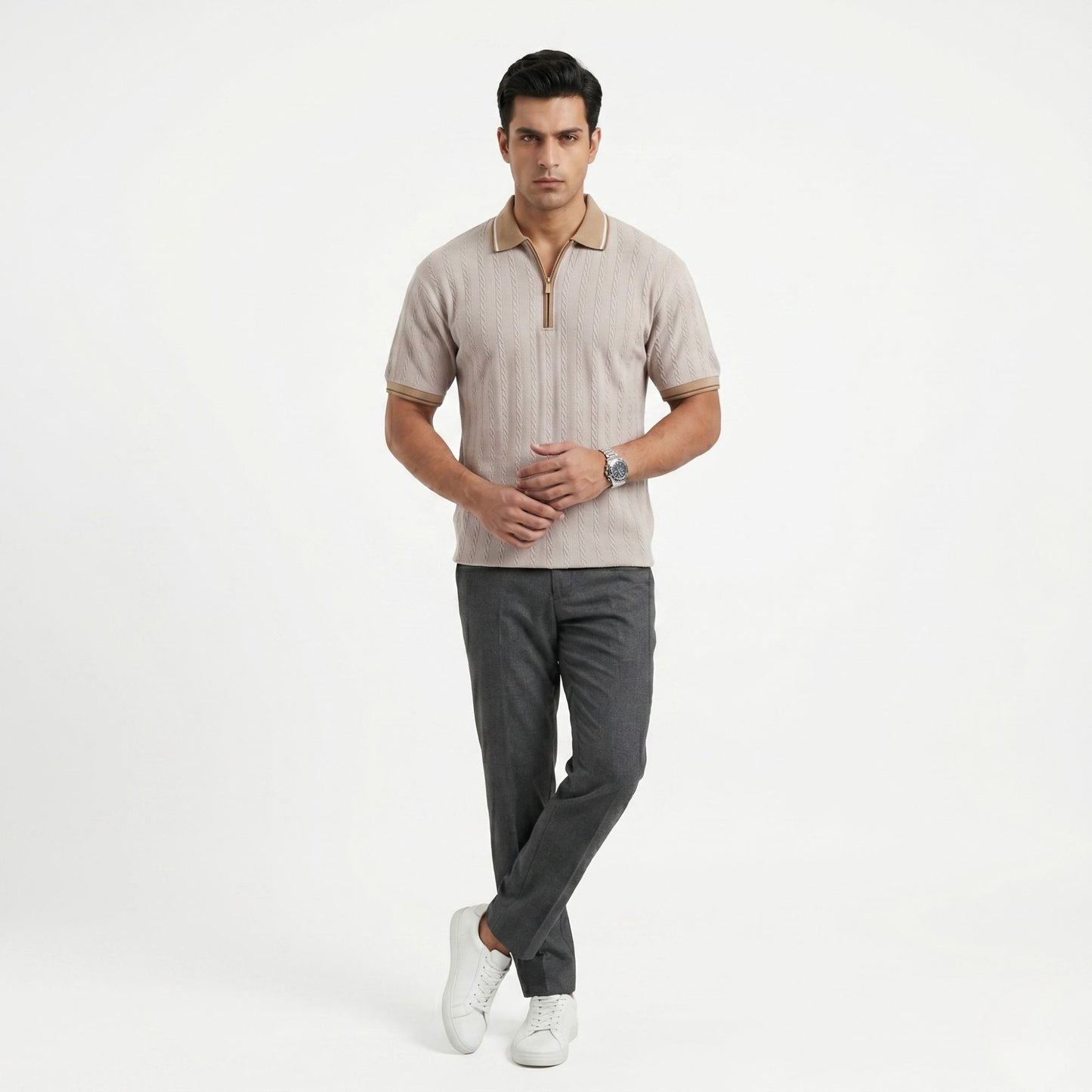 HORIZON ZIP OVERSIZED TEE