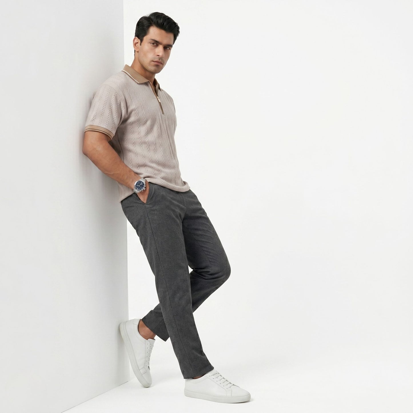 HORIZON ZIP OVERSIZED TEE