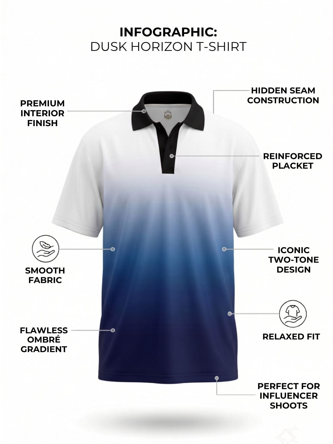 DUSK HORIZON T-SHIRT NAVY BLUE
