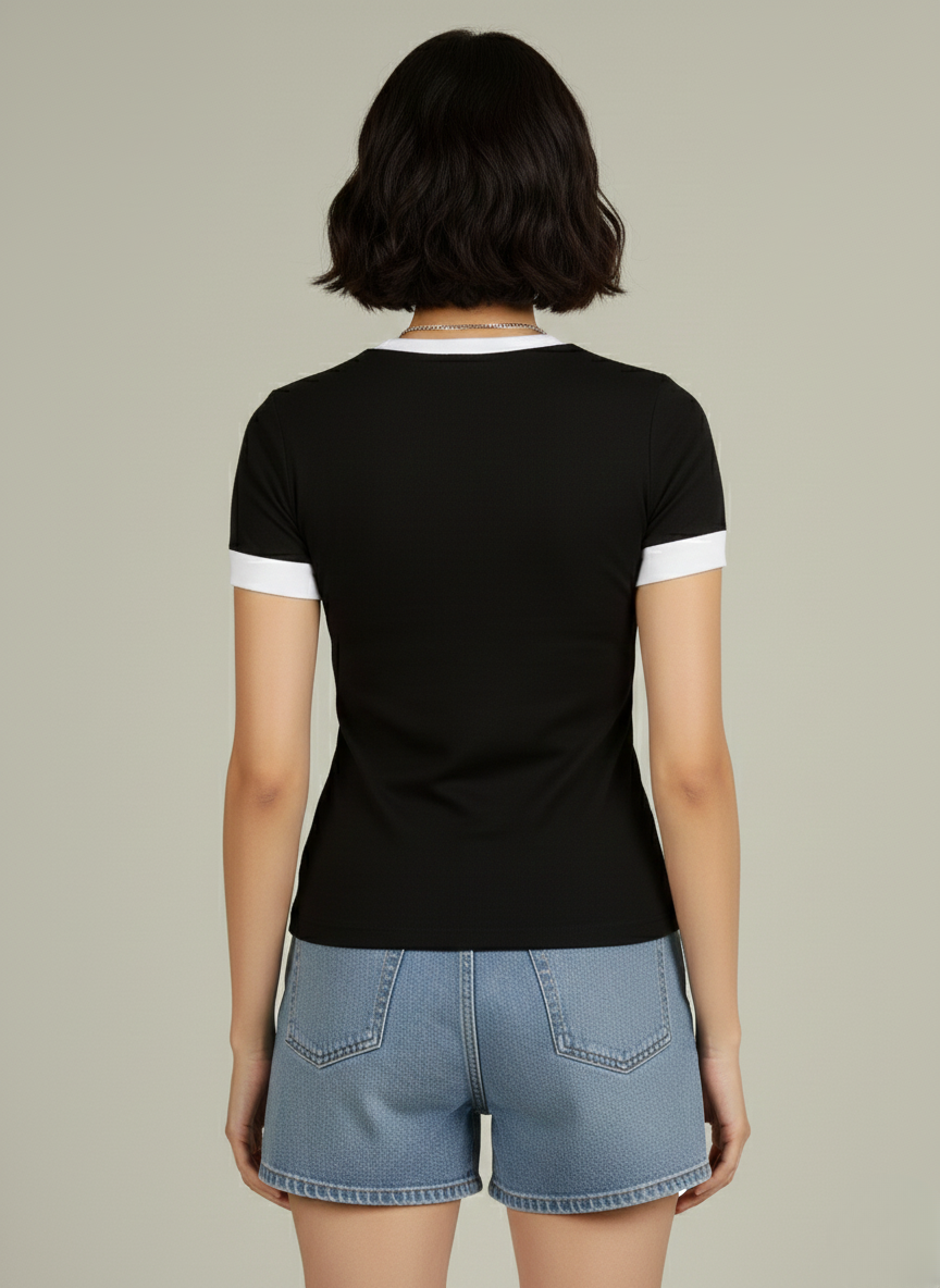 CONTRAST TRIM RINGER TEE