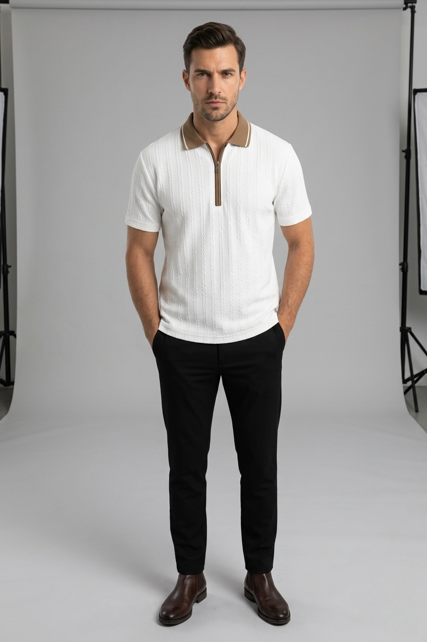 HORIZON ZIP OVERSIZED TEE