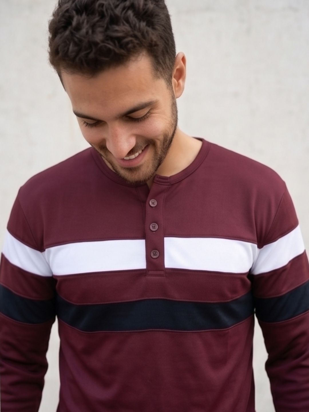THE HERITAGE STRIPE HENLEY T-SHIRT