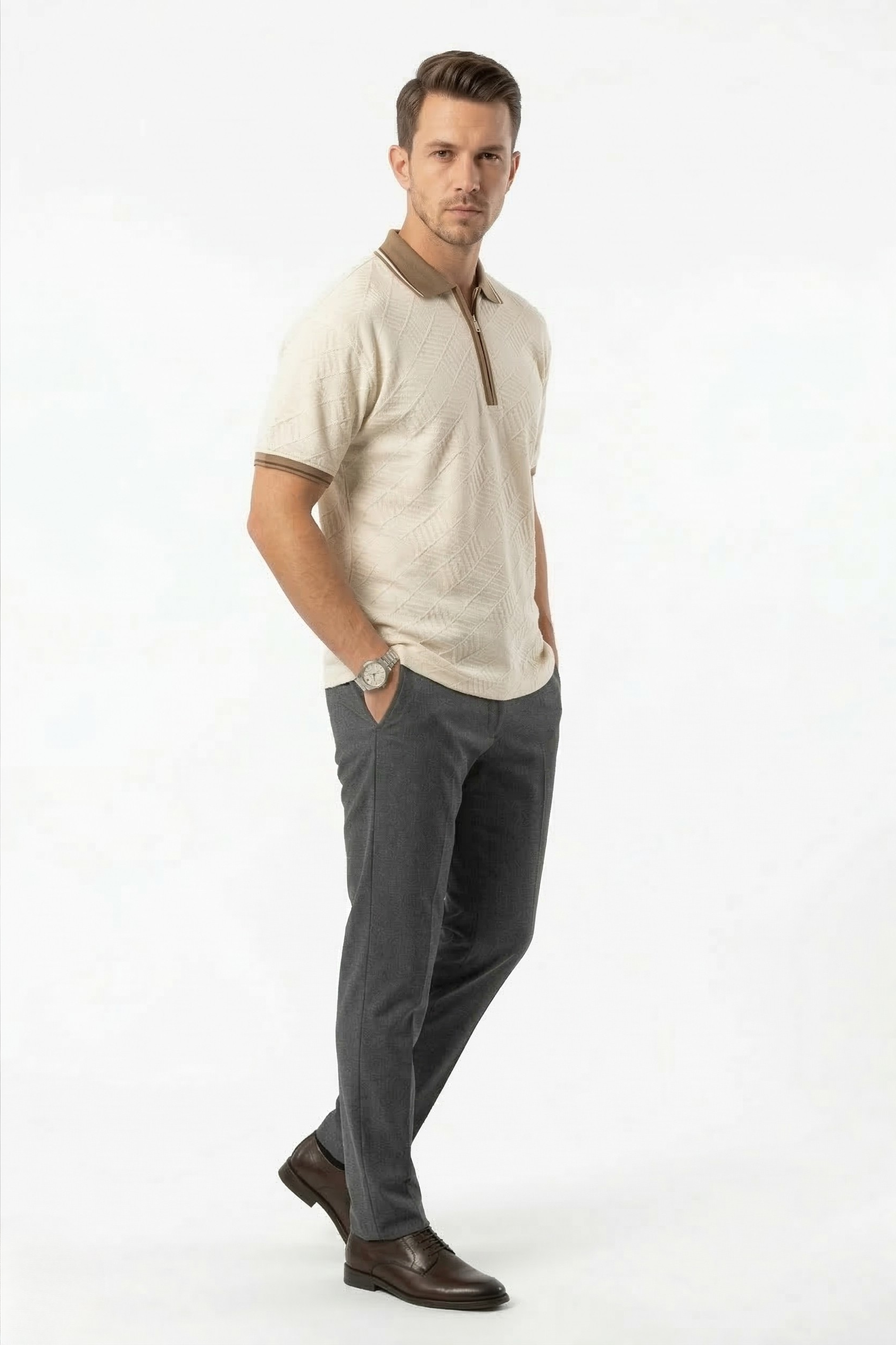 HORIZON ZIP OVERSIZED TEE