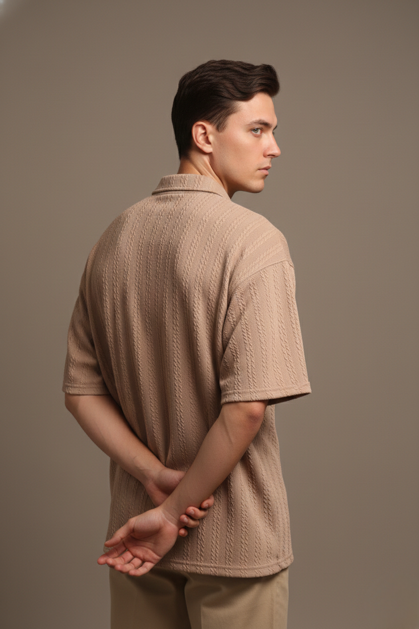 LINEAR JACQUARD POLO