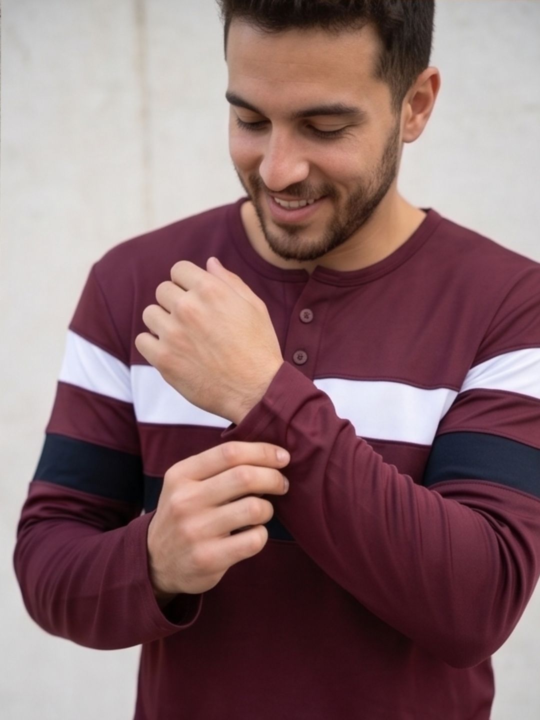 THE HERITAGE STRIPE HENLEY T-SHIRT