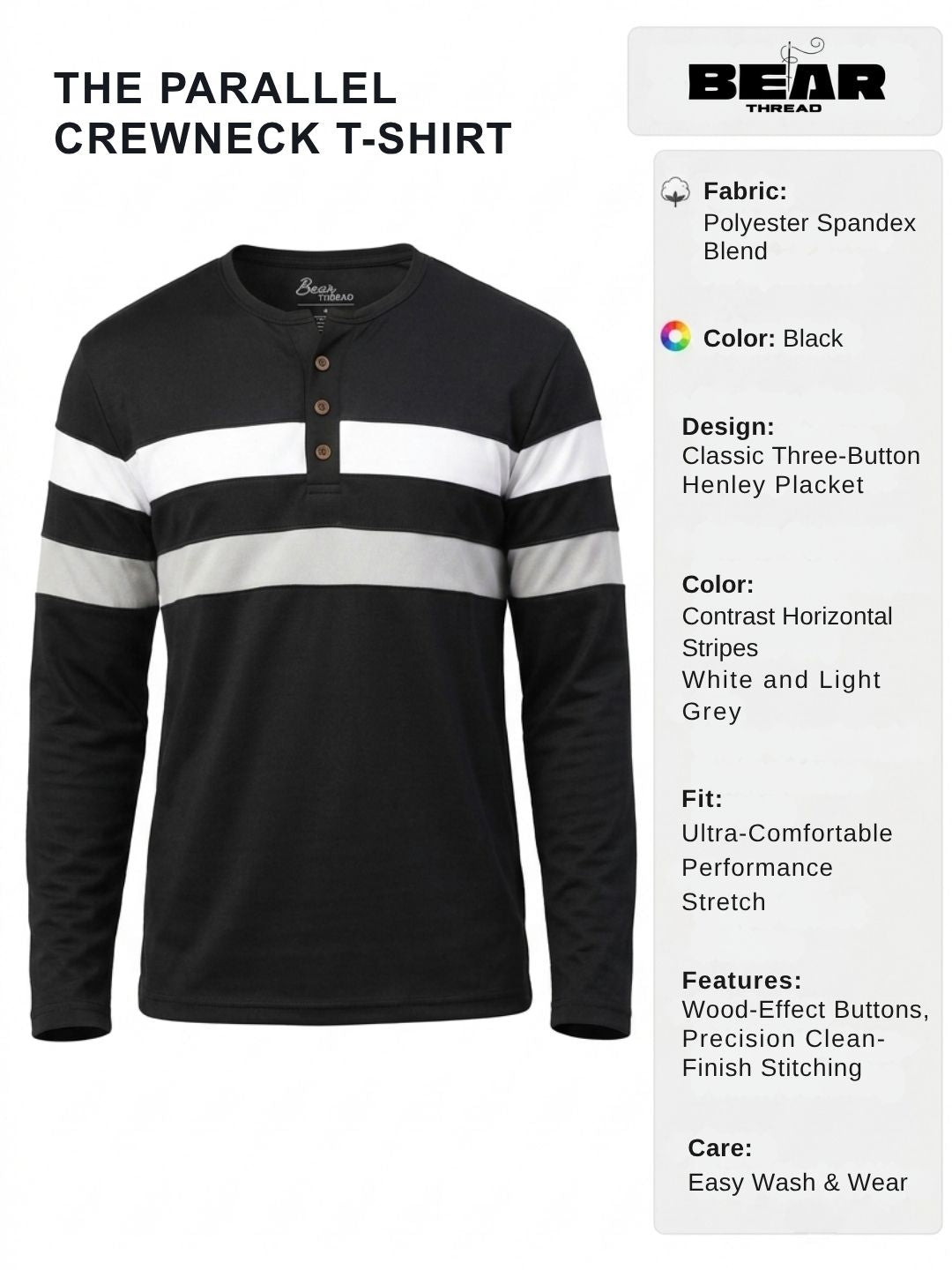 THE HERITAGE STRIPE HENLEY T-SHIRT