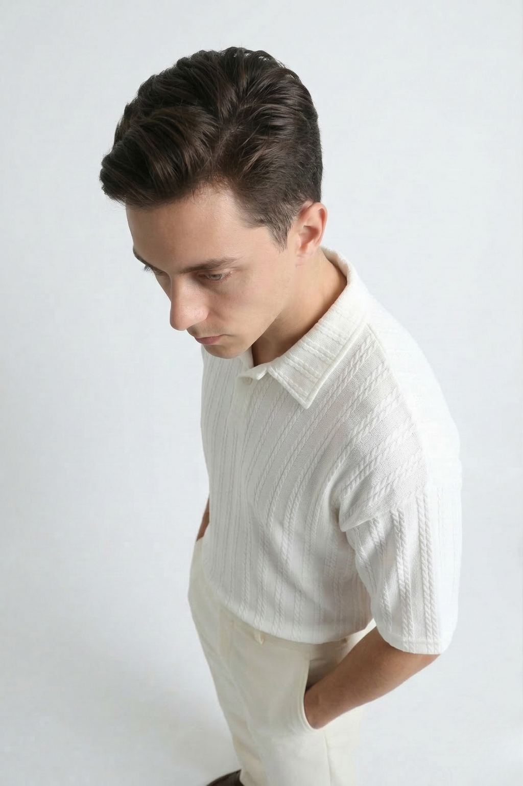 LINEAR JACQUARD POLO