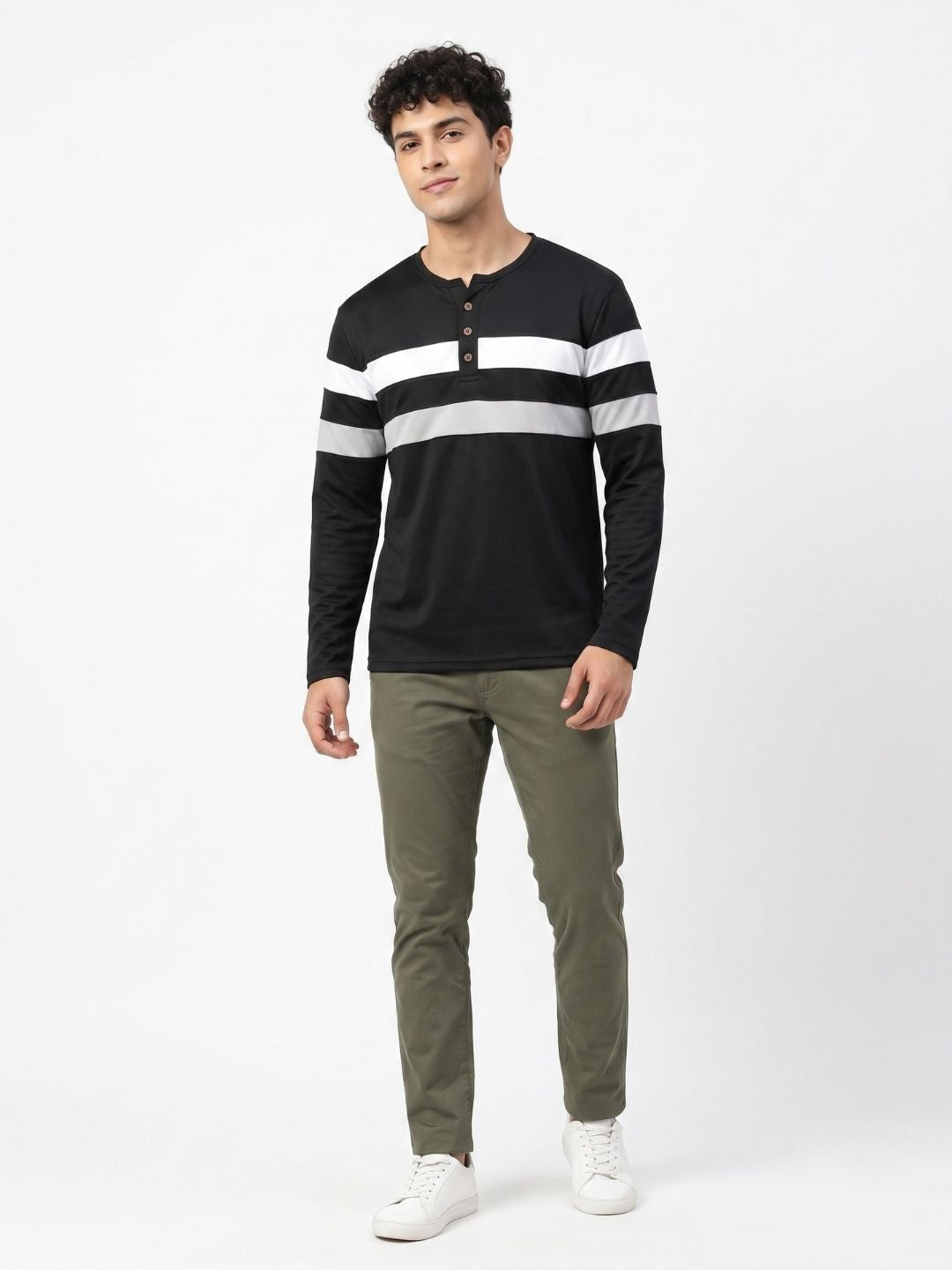 THE HERITAGE STRIPE HENLEY T-SHIRT