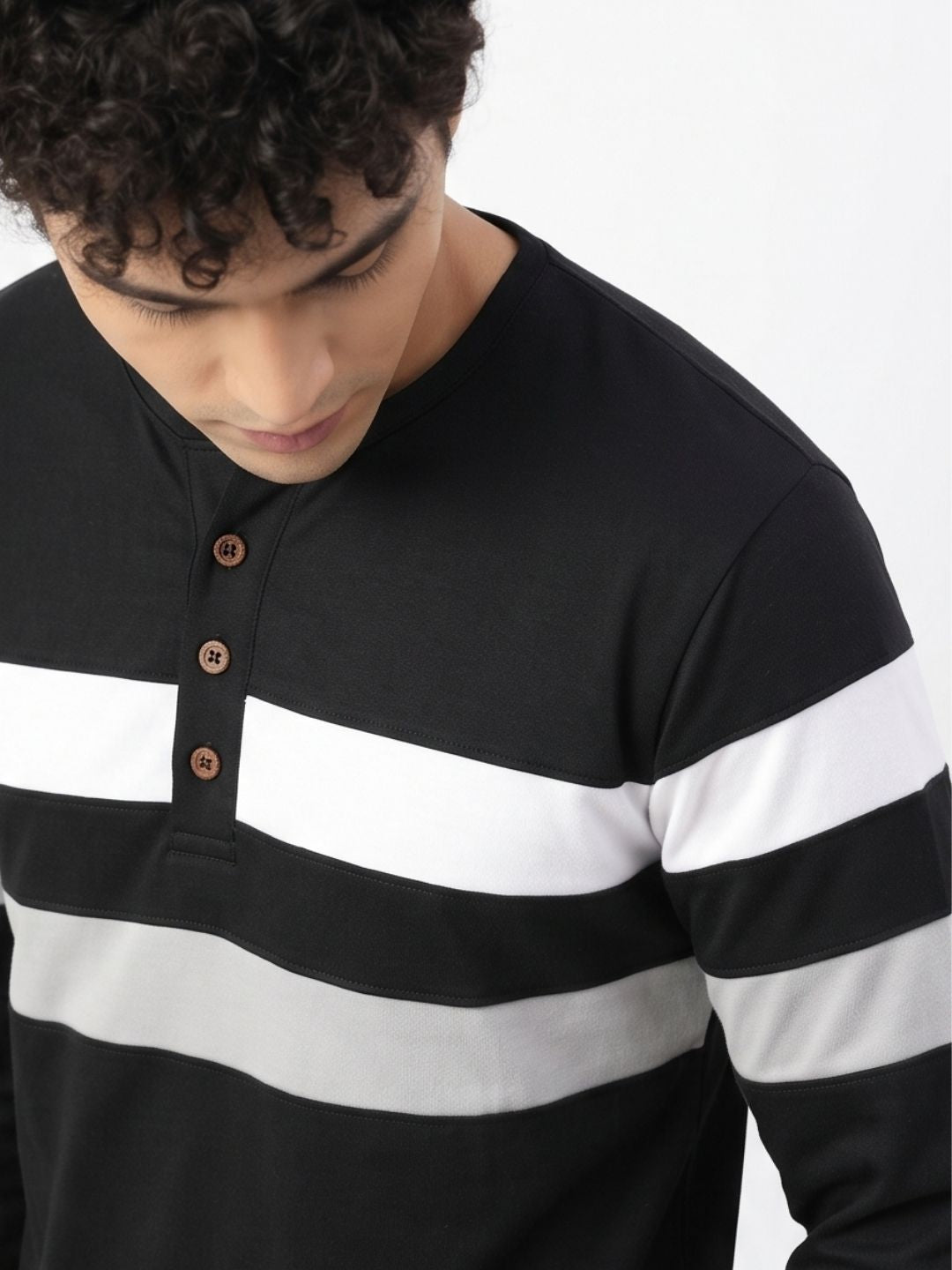 THE HERITAGE STRIPE HENLEY T-SHIRT
