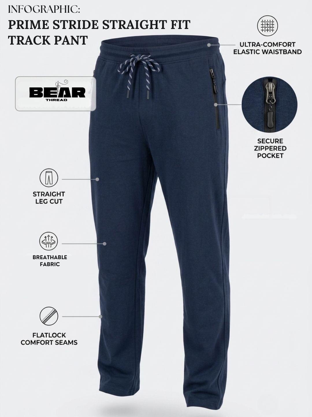 PRIME STRIDE STRAIGHT FIT TRACK PANT