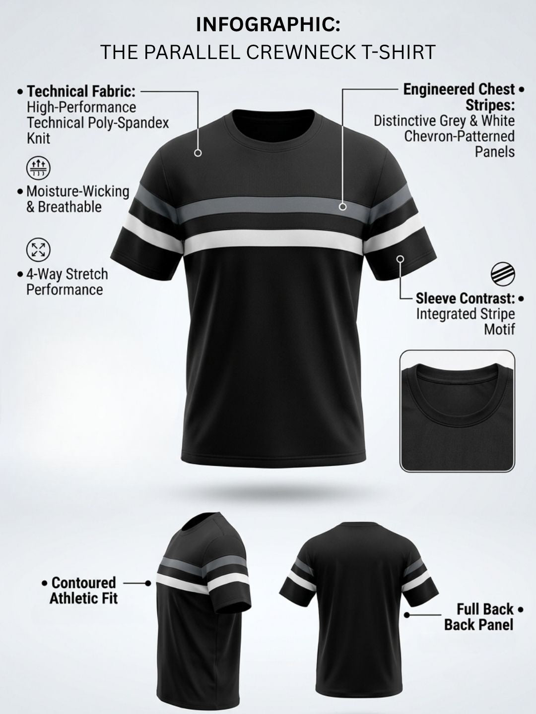 THE PARALLEL CREWNECK T-SHIRT