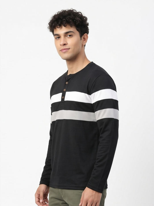 THE HERITAGE STRIPE HENLEY T-SHIRT