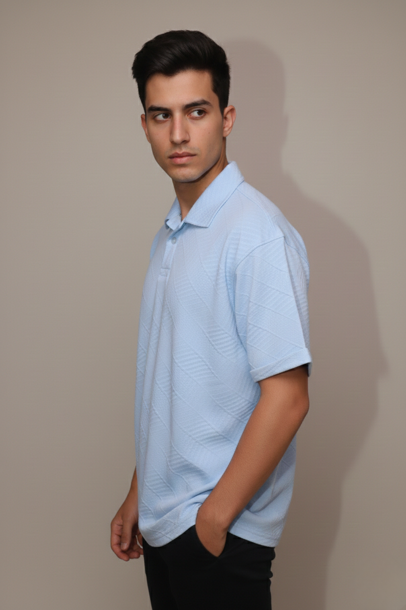 LINEAR JACQUARD POLO