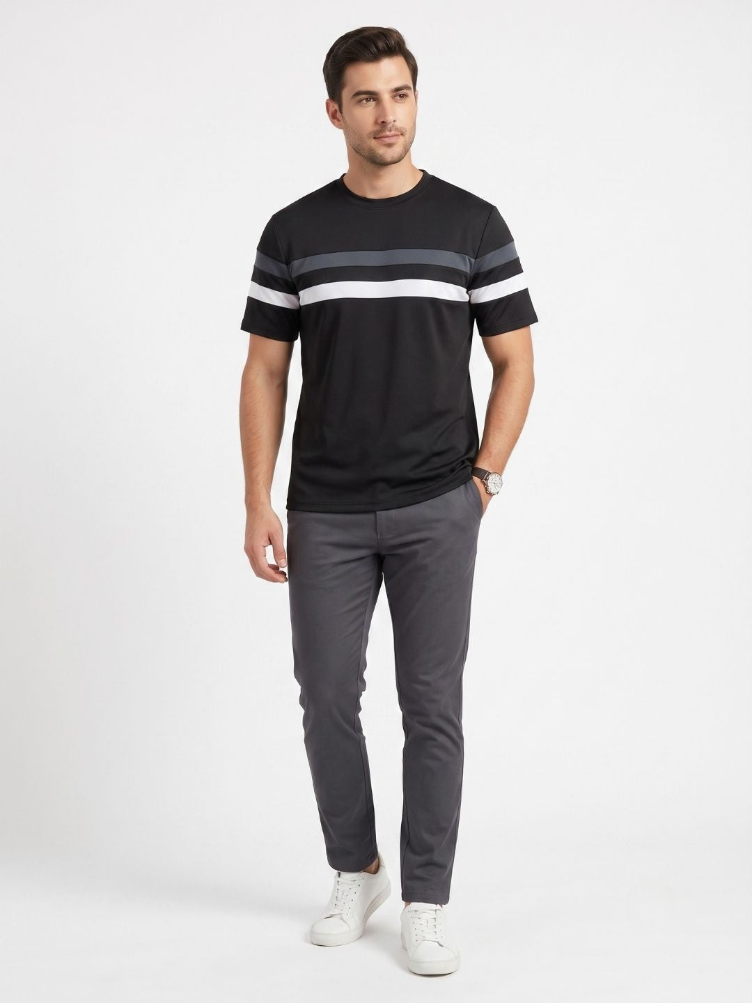 THE PARALLEL CREWNECK T-SHIRT