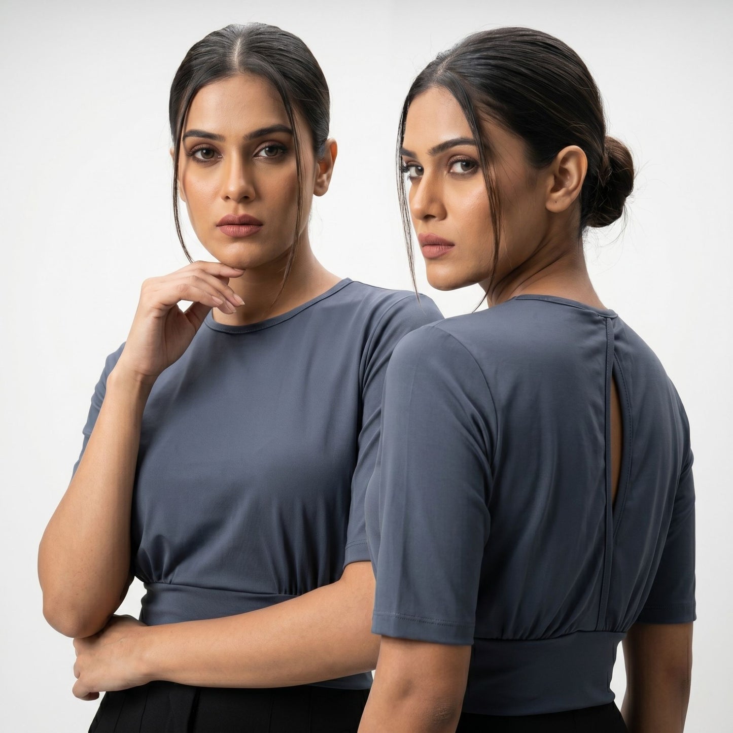 NOIR CURVE CROP TOP