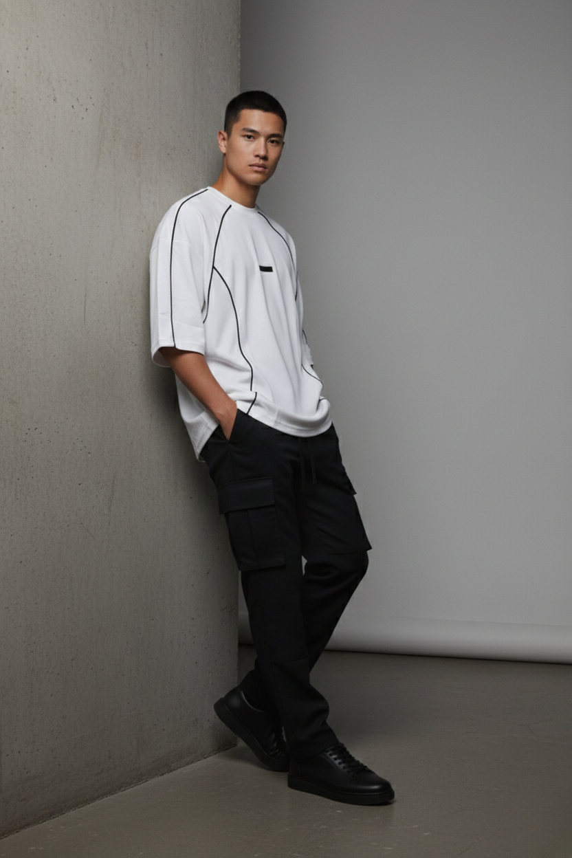 THE LINEAR PANEL OVERSIZED TEE