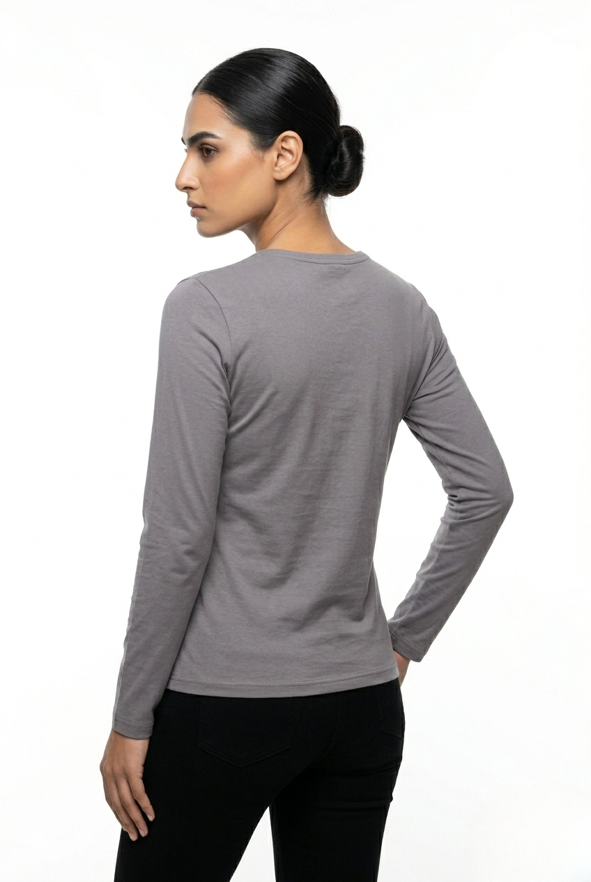 SCOOP CREW NECK FULL SLEEVE TOP