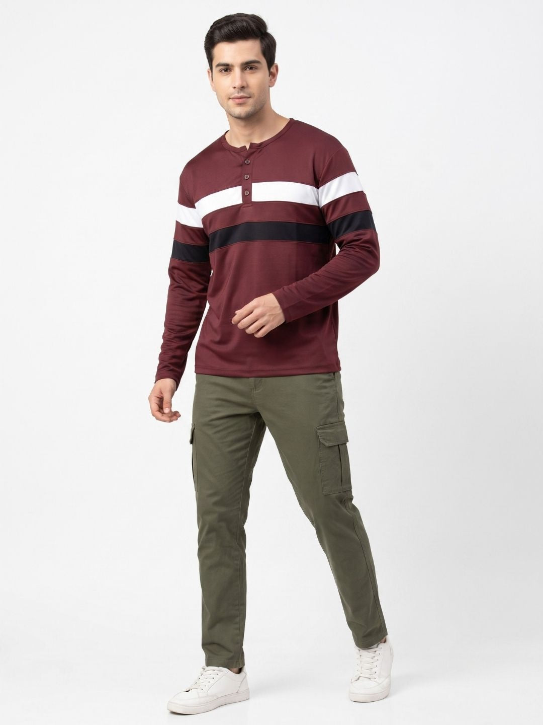 THE HERITAGE STRIPE HENLEY T-SHIRT