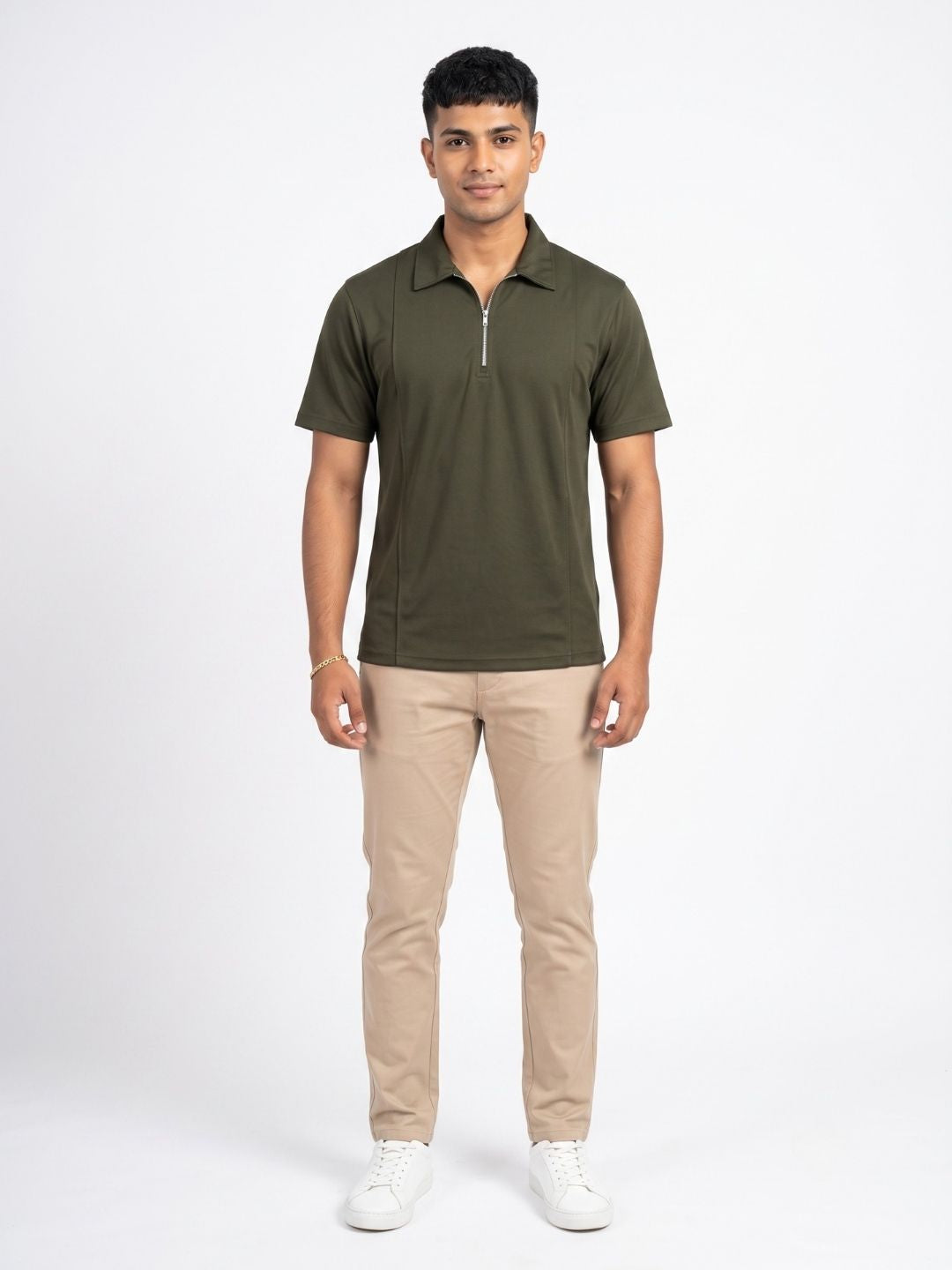 THE HEIRLOOM QUARTER-ZIP POLO T-SHIRT