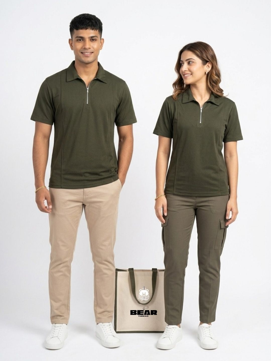 THE HEIRLOOM QUARTER-ZIP POLO T-SHIRT
