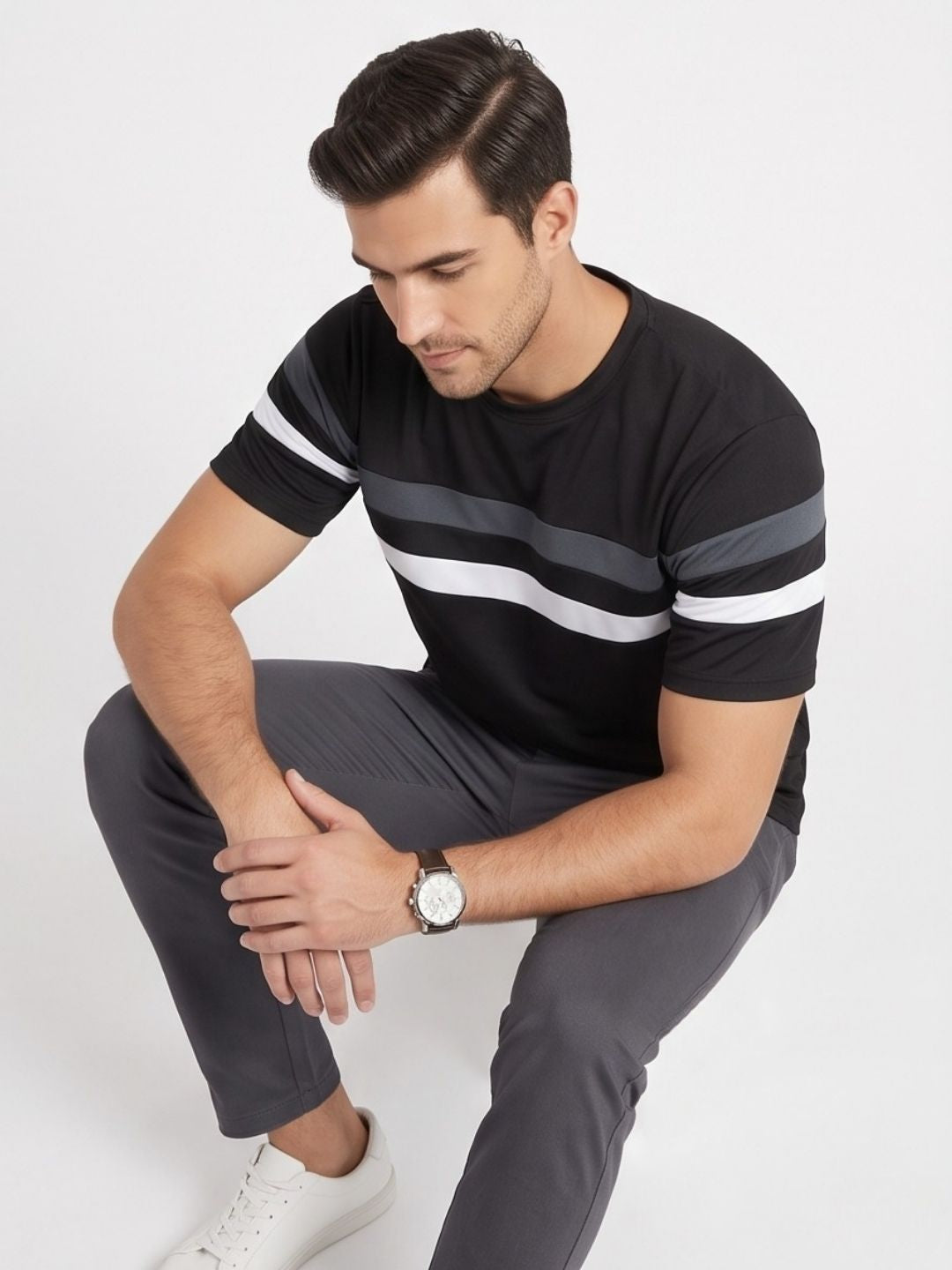 THE PARALLEL CREWNECK T-SHIRT