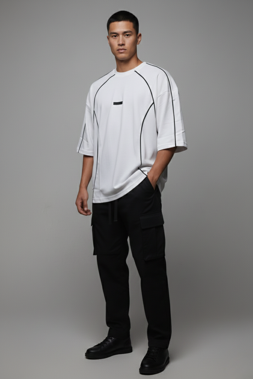 THE LINEAR PANEL OVERSIZED TEE