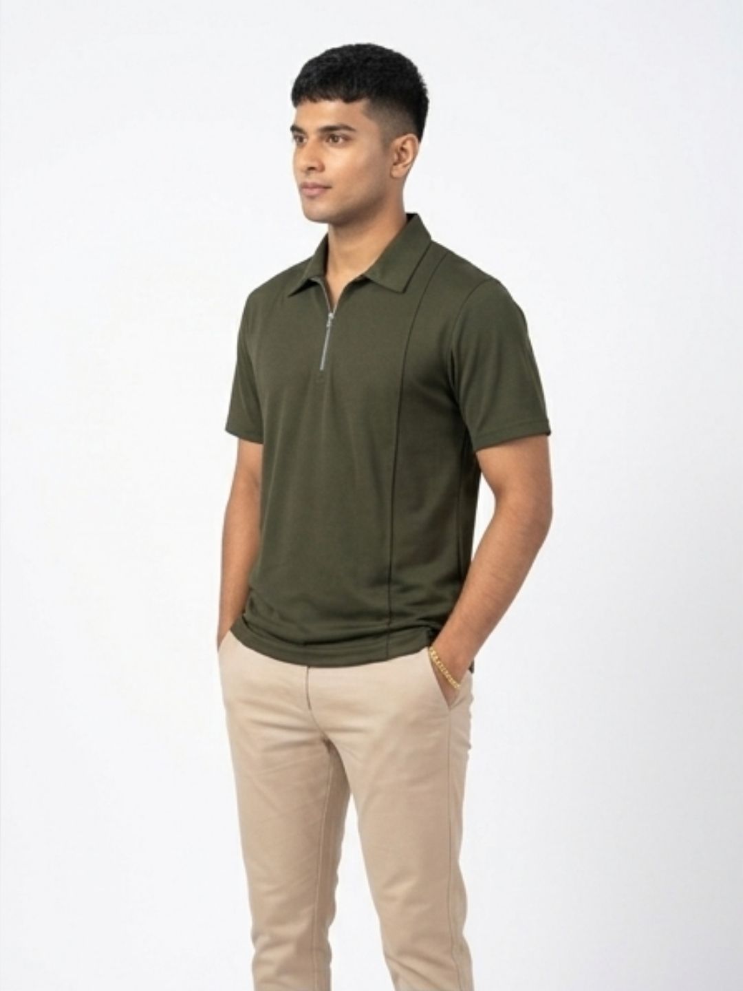 THE HEIRLOOM QUARTER-ZIP POLO T-SHIRT