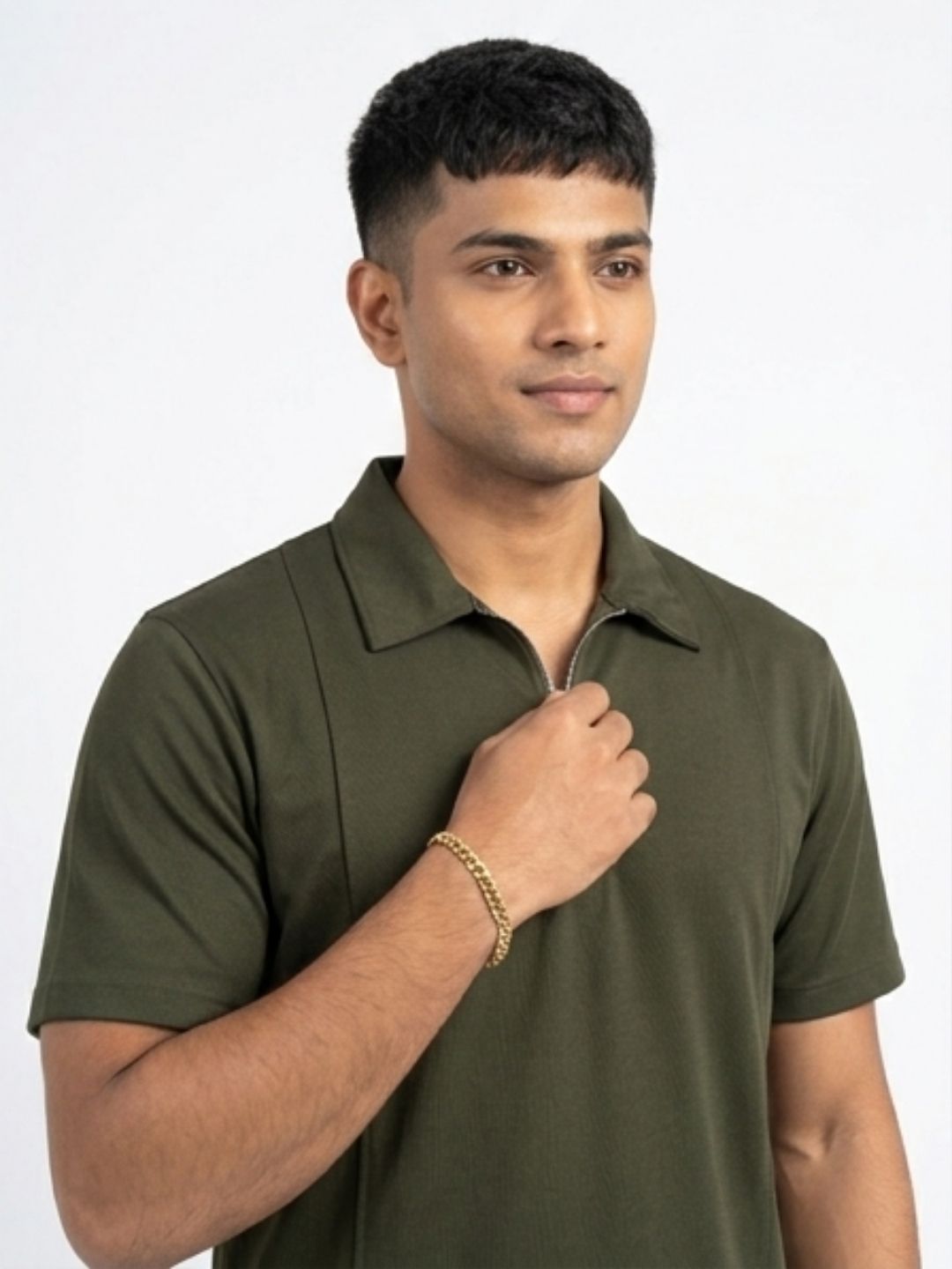 THE HEIRLOOM QUARTER-ZIP POLO T-SHIRT