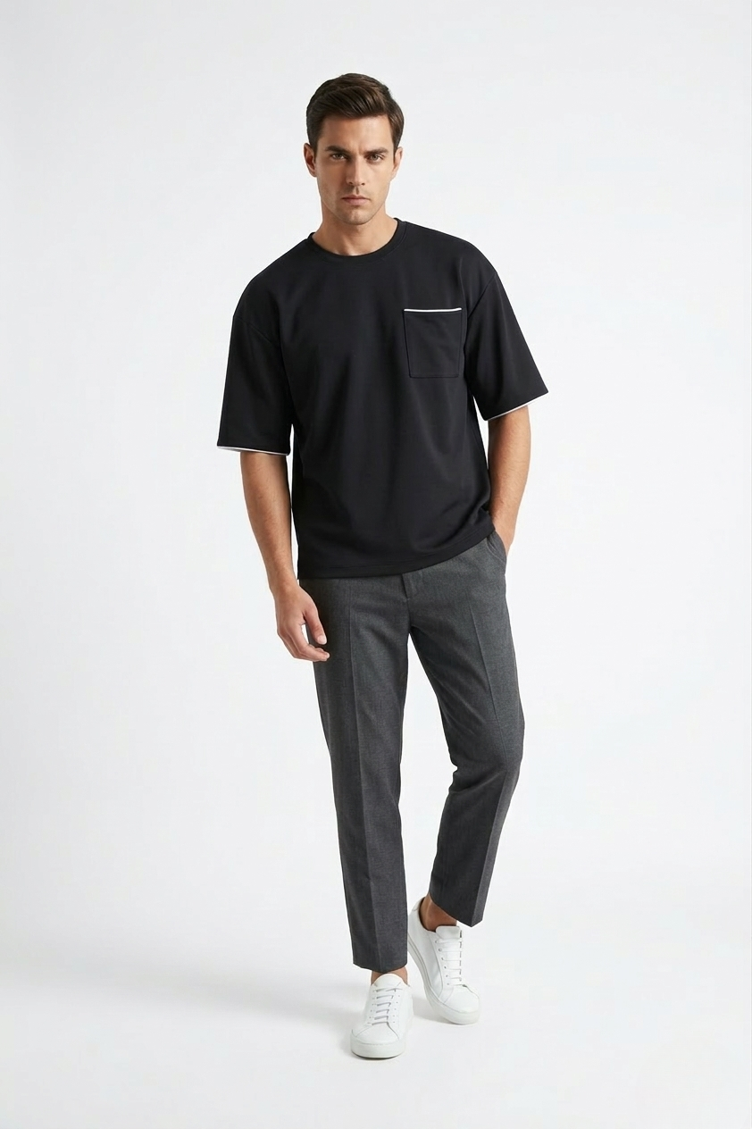MIDNIGHT MANDARIN ROUND NECK T-SHIRT