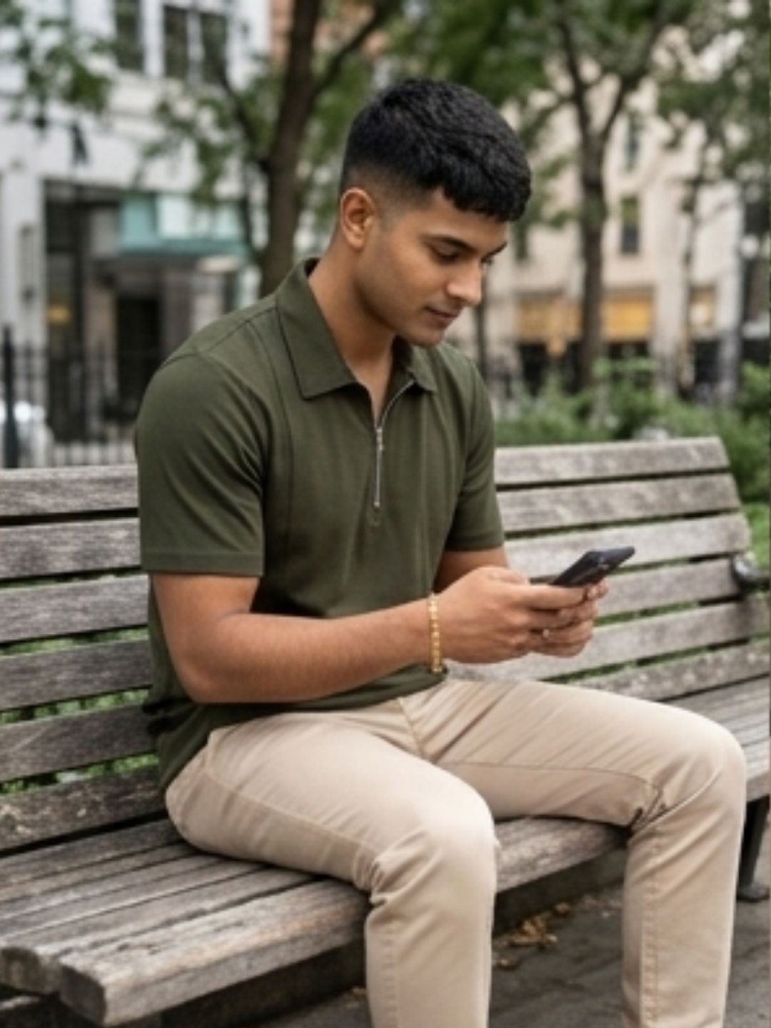 THE HEIRLOOM QUARTER-ZIP POLO T-SHIRT