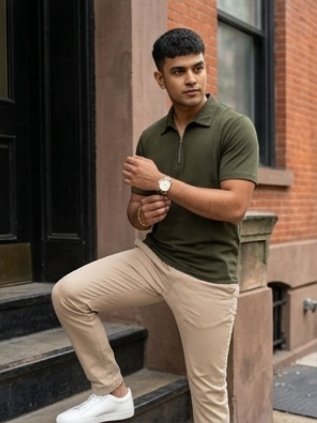 THE HEIRLOOM QUARTER-ZIP POLO T-SHIRT