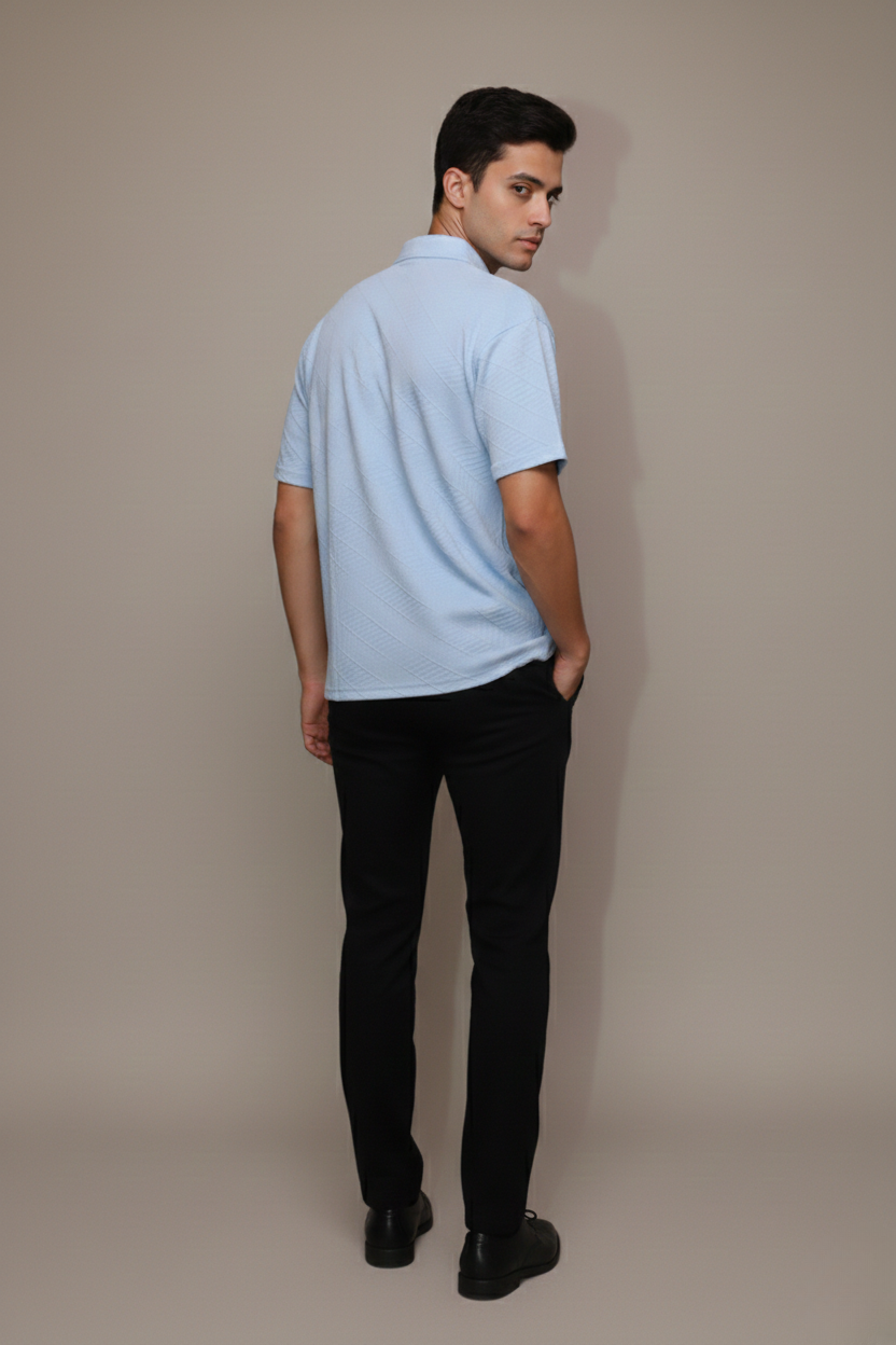 LINEAR JACQUARD POLO