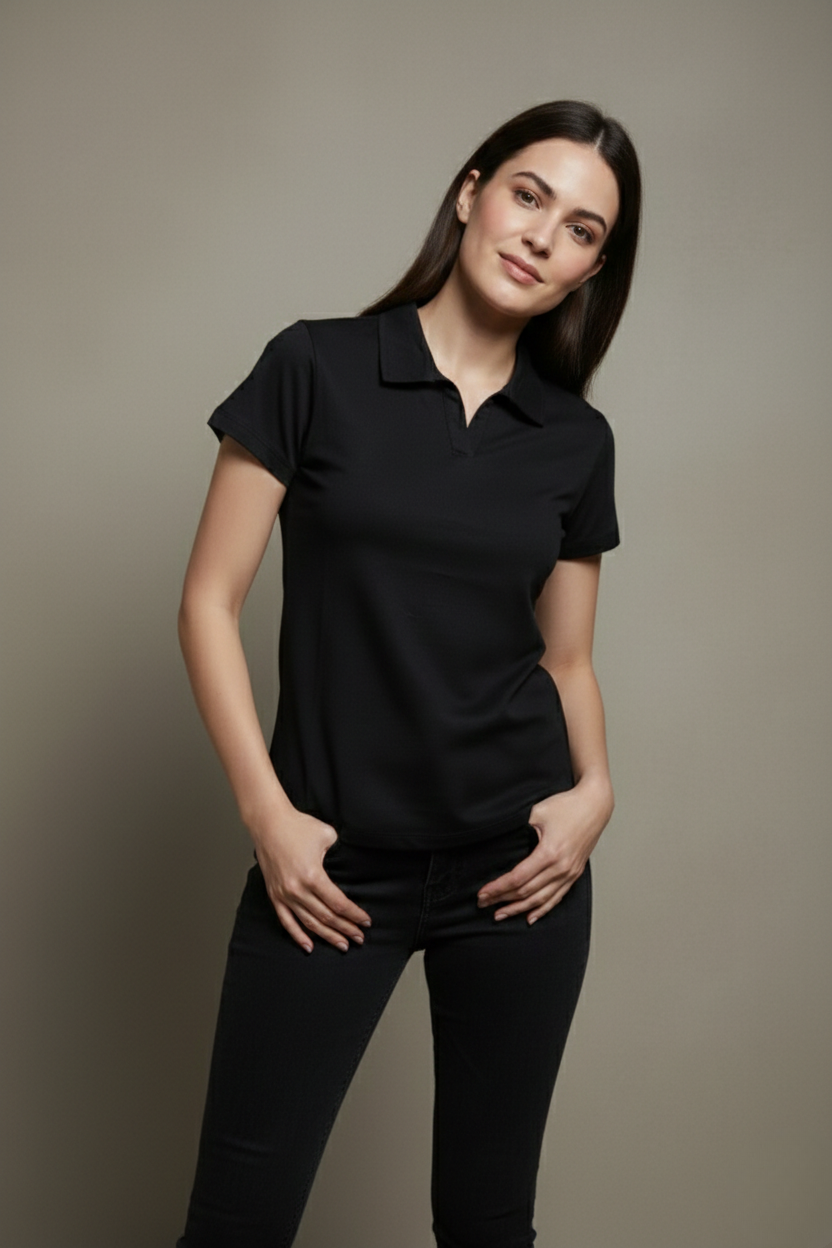 PLAIN AUTHENTIC POLO T-SHIRT
