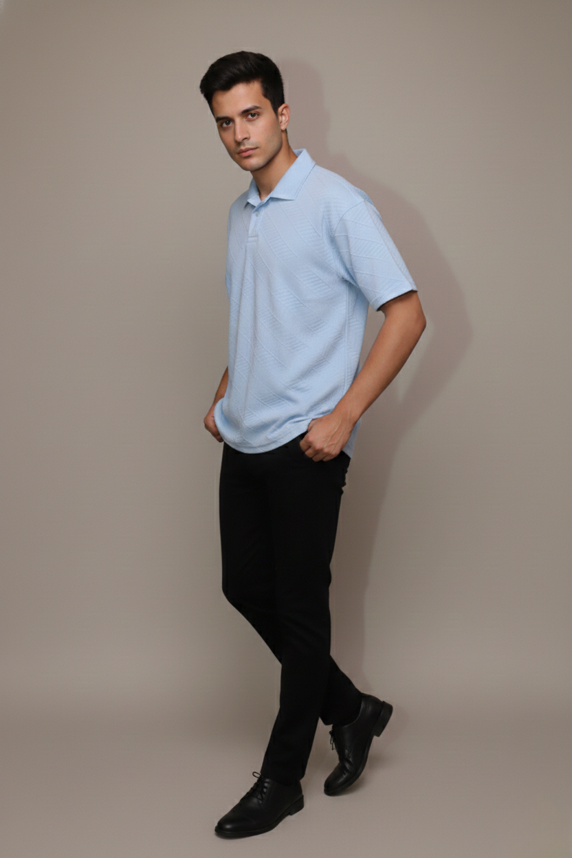 LINEAR JACQUARD POLO