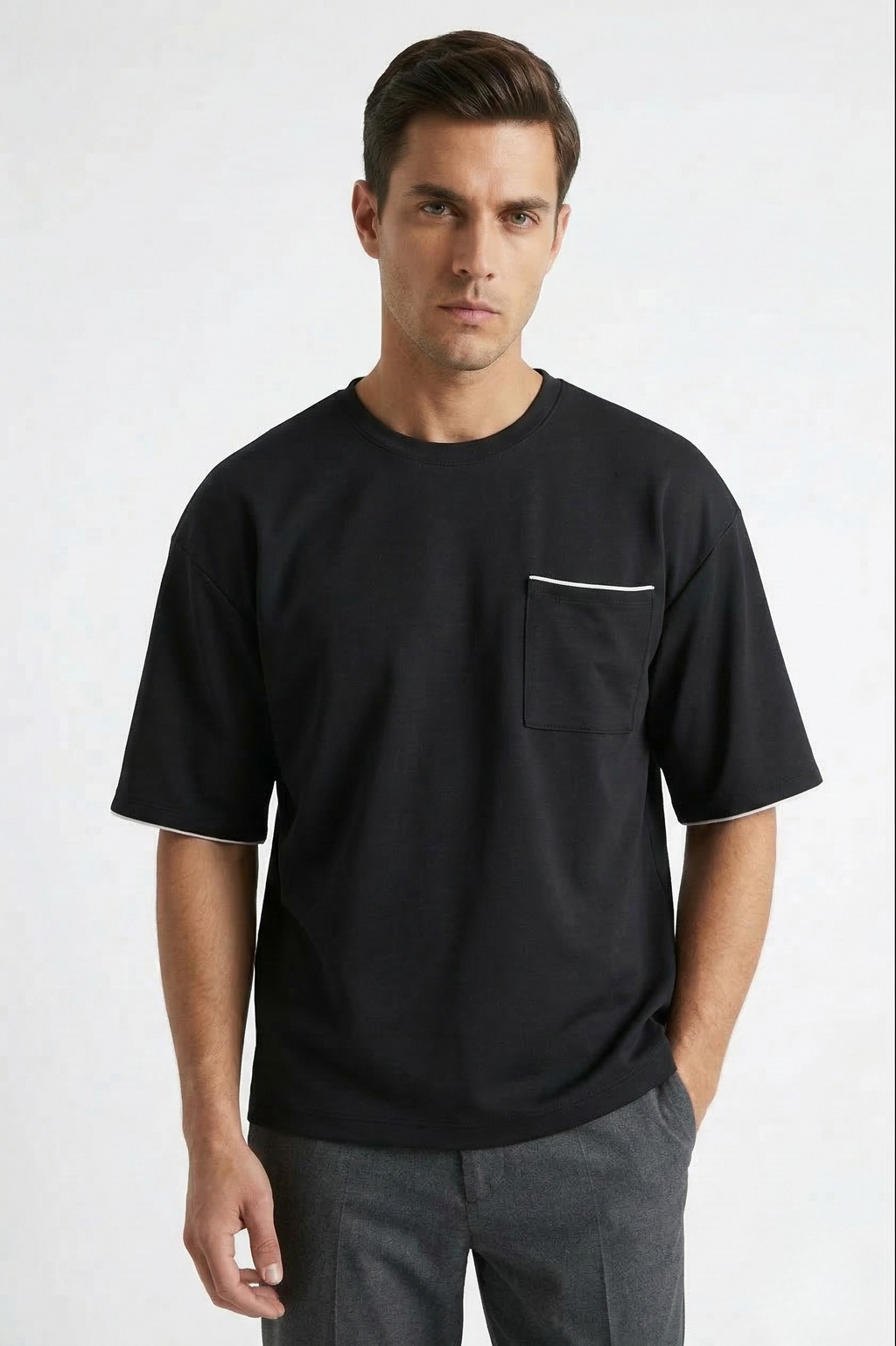 MIDNIGHT MANDARIN ROUND NECK T-SHIRT