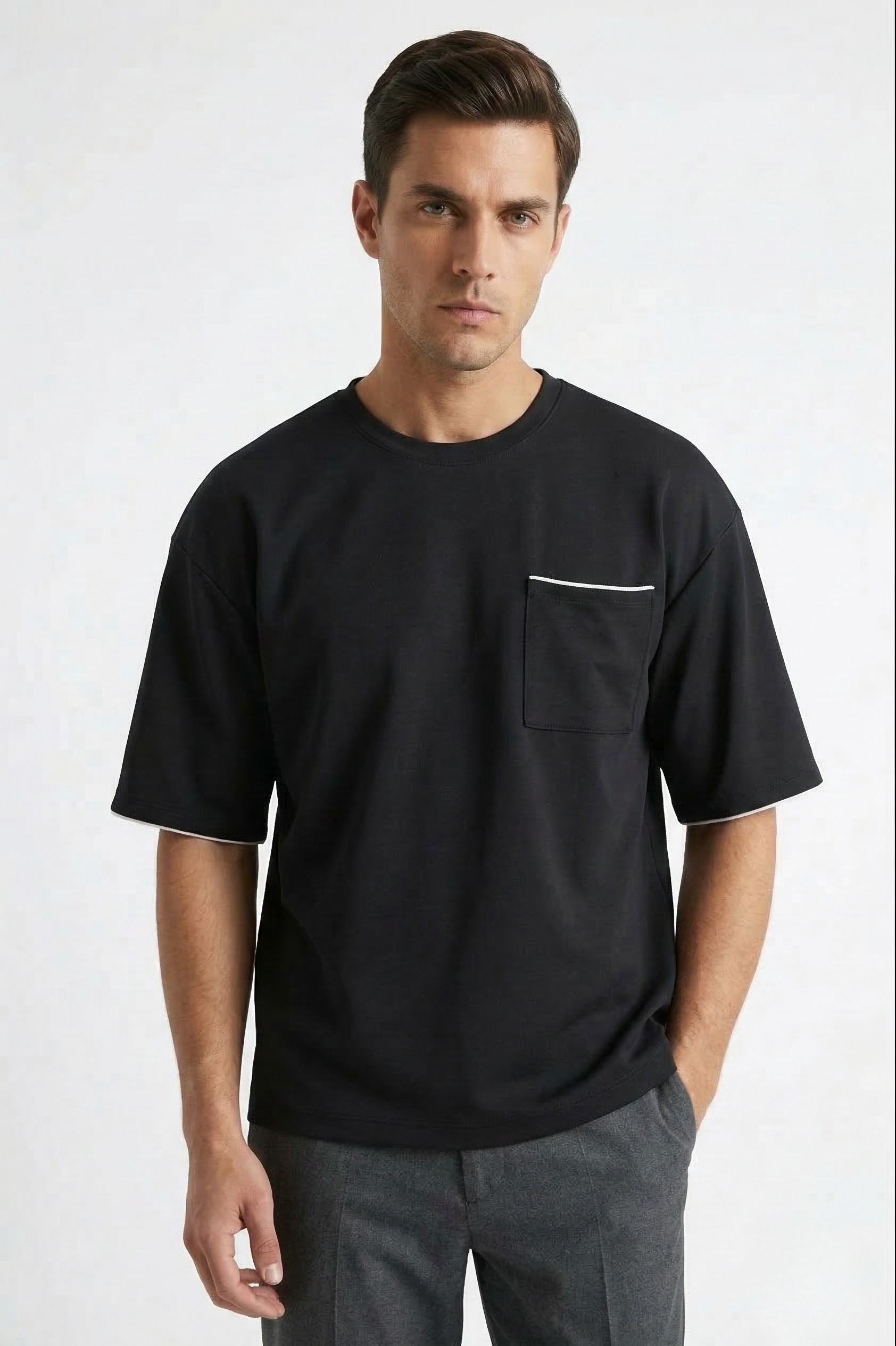 MIDNIGHT MANDARIN ROUND NECK T-SHIRT